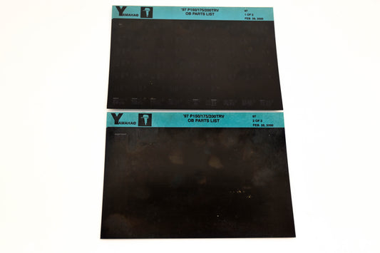 OEM Yamaha YN008-43 1997 P150/175/200TRV Outboard Parts List Microfiche Lot
