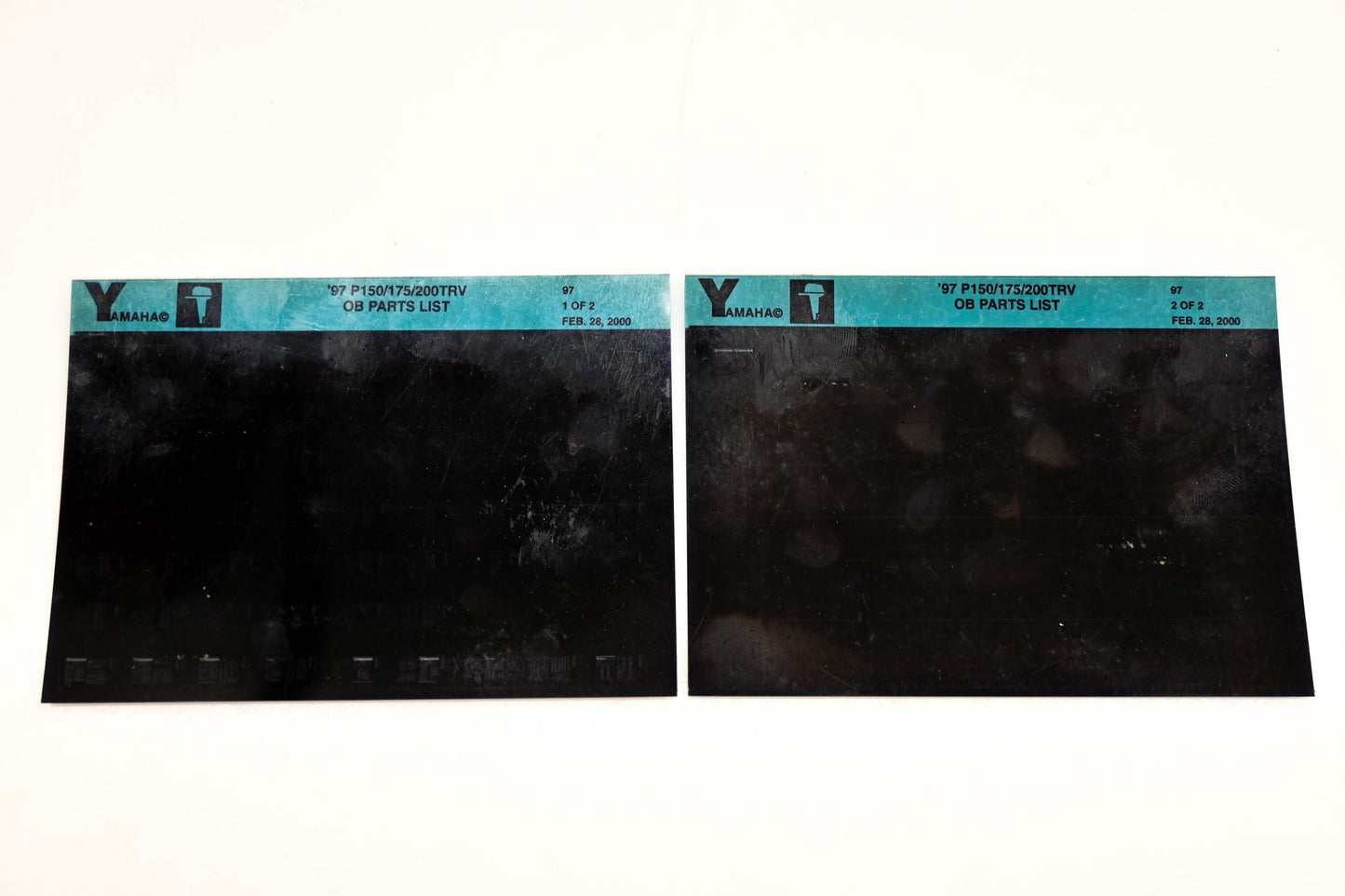 OEM Yamaha YN008-43 1997 P150/175/200TRV Outboard Parts List Microfiche Lot
