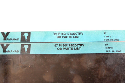 OEM Yamaha YN008-43 1997 P150/175/200TRV Outboard Parts List Microfiche Lot