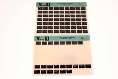 OEM Yamaha YN008-45 1997 150/175/200/L150/200TRV Outboard Parts List Microfiche Lot