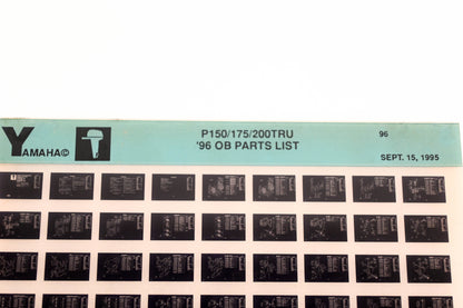 OEM Yamaha YN008-46 1996 P150/175/200TRU Outboard Parts List Microfiche