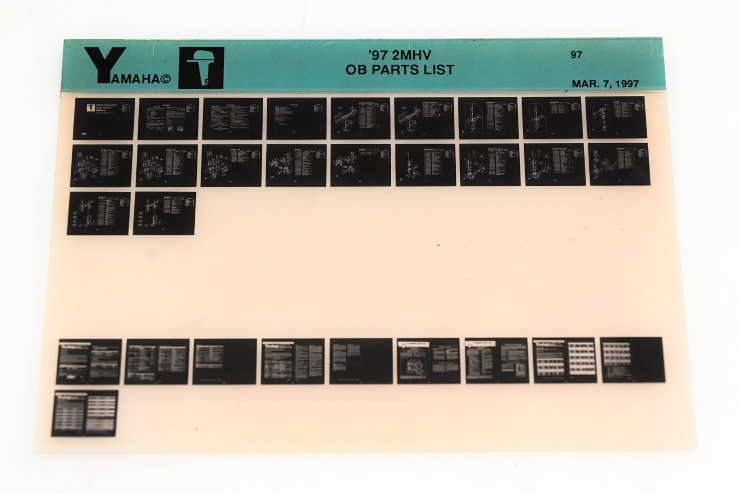 OEM Yamaha YN008-48 1997 2MHV Outboard Parts List Microfiche