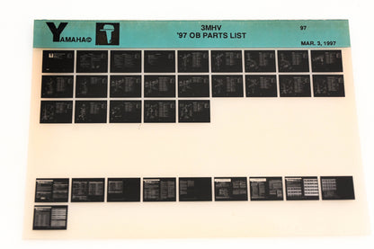 OEM Yamaha YN008-49 1997 3MHV Outboard Parts List Microfiche
