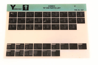 OEM Yamaha YN008-50 1997 4/5MHV Outboard Parts List Microfiche
