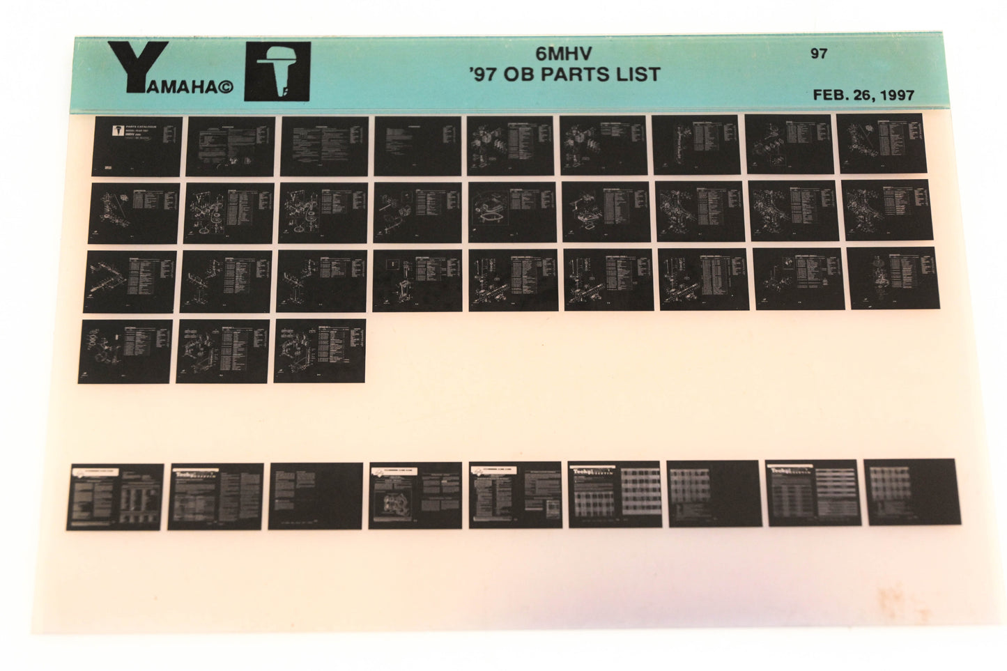 OEM Yamaha YN008-51 1997 6MHV Outboard Parts List Microfiche