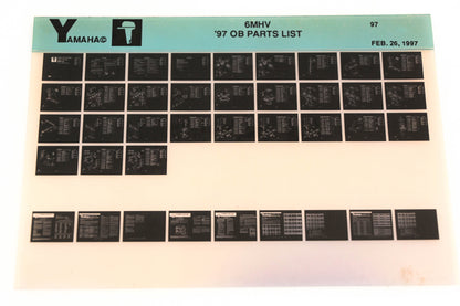 OEM Yamaha YN008-51 1997 6MHV Outboard Parts List Microfiche