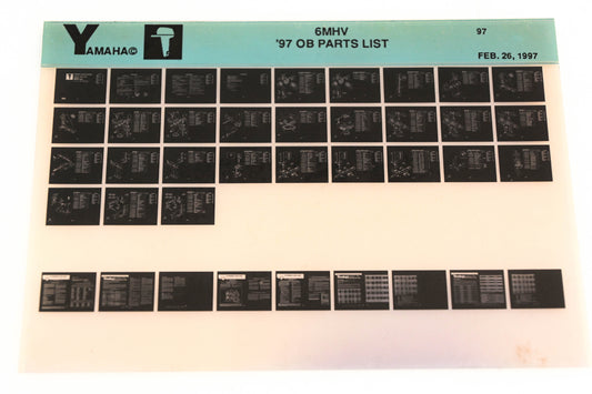 OEM Yamaha YN008-51 1997 6MHV Outboard Parts List Microfiche