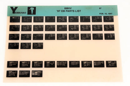 OEM Yamaha YN008-52 1997 8MHV Outboard Parts List Microfiche