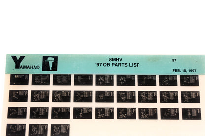 OEM Yamaha YN008-52 1997 8MHV Outboard Parts List Microfiche