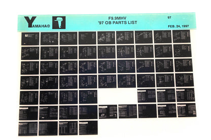 OEM Yamaha YN008-53 1997 F9.9MHV Outboard Parts List Microfiche
