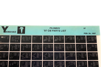 OEM Yamaha YN008-53 1997 F9.9MHV Outboard Parts List Microfiche
