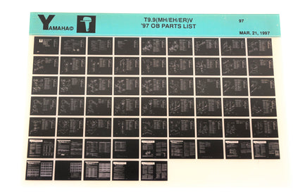 OEM Yamaha YN008-54 1997 T9.9(MH/EH/ER)V Outboard Parts List Microfiche