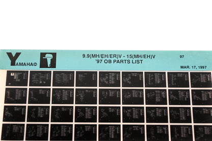 OEM Yamaha YN008-55 1997 9.9(MH/EH/ER)V -15(MH/EH)V Parts List Microfiche