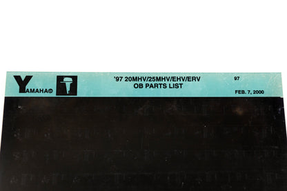 OEM Yamaha YN008-57 1997 20MHV/25MHV/EHV/ERV Parts List Microfiche