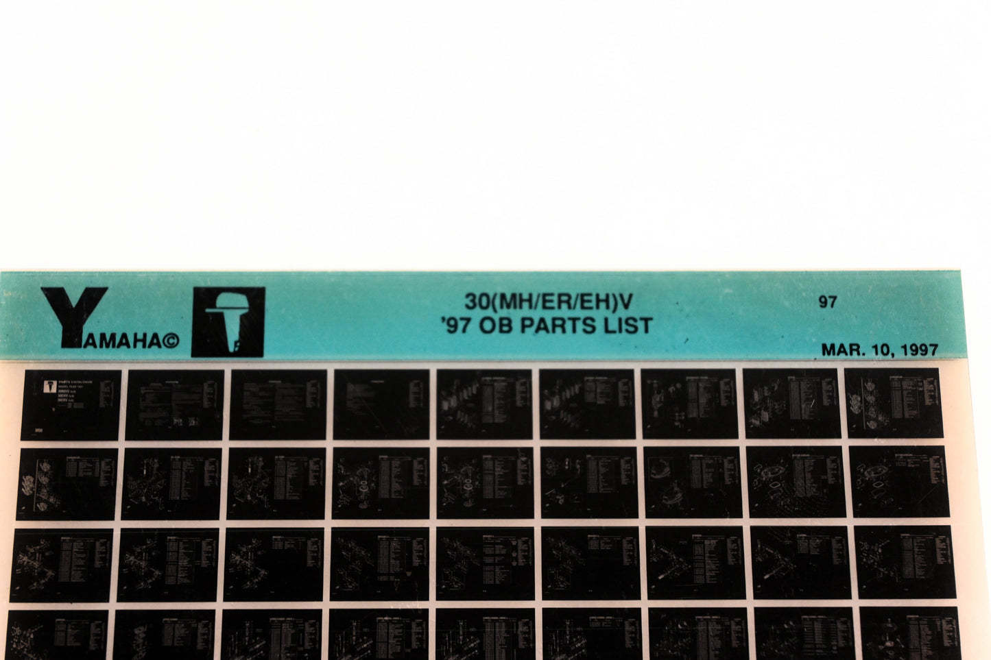 OEM Yamaha YN008-59 199*7 30(MH/ER/EH)V Outboard Parts List Microfiche