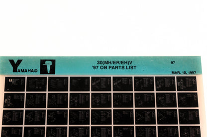 OEM Yamaha YN008-59 199*7 30(MH/ER/EH)V Outboard Parts List Microfiche