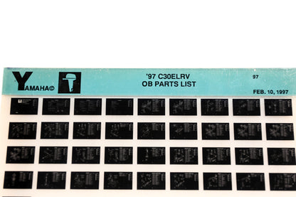 OEM Yamaha YN008-60 1997 C30ELRV Outboard Parts List Microfiche