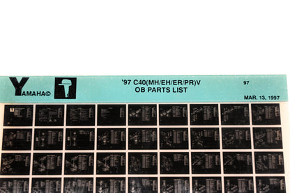 OEM Yamaha YN008-61 1997 C40(MH/EH/ER/PR)V Outboard Parts List Microfiche