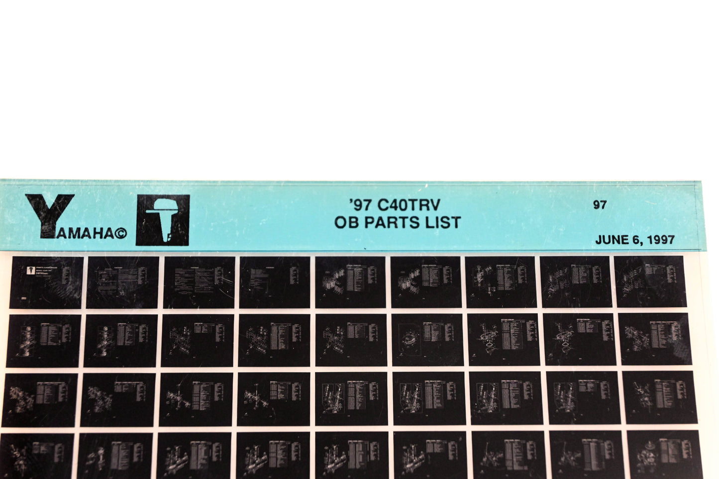 OEM Yamaha YN008-62 1997 C40TRV Outboard Parts List Microfiche