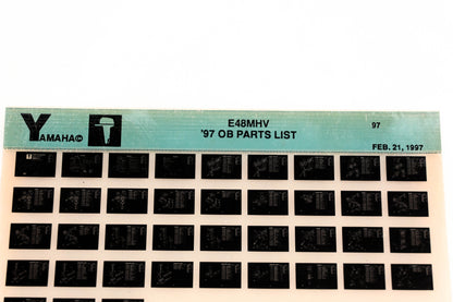 OEM Yamaha YN008-63 1997 E48MHV Outboard Parts List Microfiche