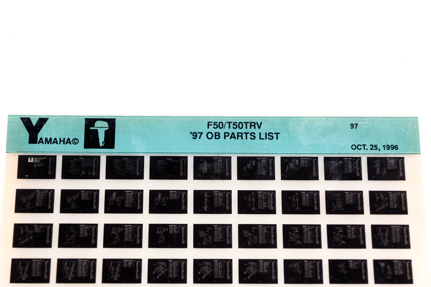 OEM Yamaha YN008-64 1997 F50/T50TRV Outboard Parts List Microfiche