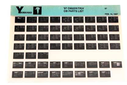 OEM Yamaha YN008-65 1997 C60(ER/TR)V Outboard Parts List Microfiche
