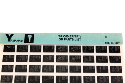OEM Yamaha YN008-65 1997 C60(ER/TR)V Outboard Parts List Microfiche
