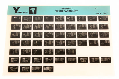 OEM Yamaha YN008-67 1997 E60MHV Outboard Parts List Microfiche