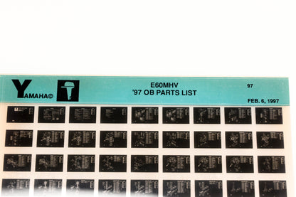 OEM Yamaha YN008-67 1997 E60MHV Outboard Parts List Microfiche