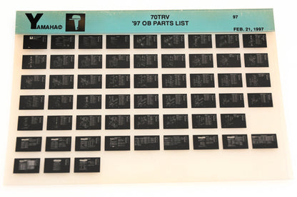 OEM Yamaha YN008-68 1997 70TRV Outboard Parts List Microfiche