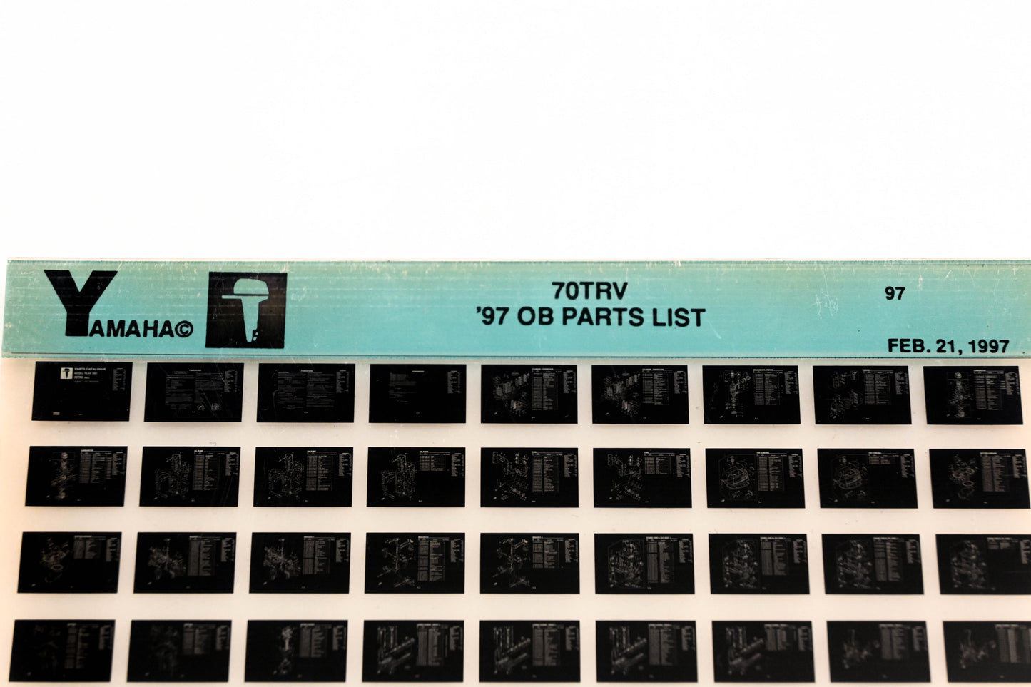 OEM Yamaha YN008-68 1997 70TRV Outboard Parts List Microfiche