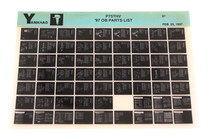 OEM Yamaha YN008-69 1997 P75THV Outboard Parts List Microfiche