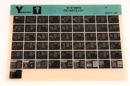 OEM Yamaha YN008-70 1997 E75MHV Outboard Parts List Microfiche
