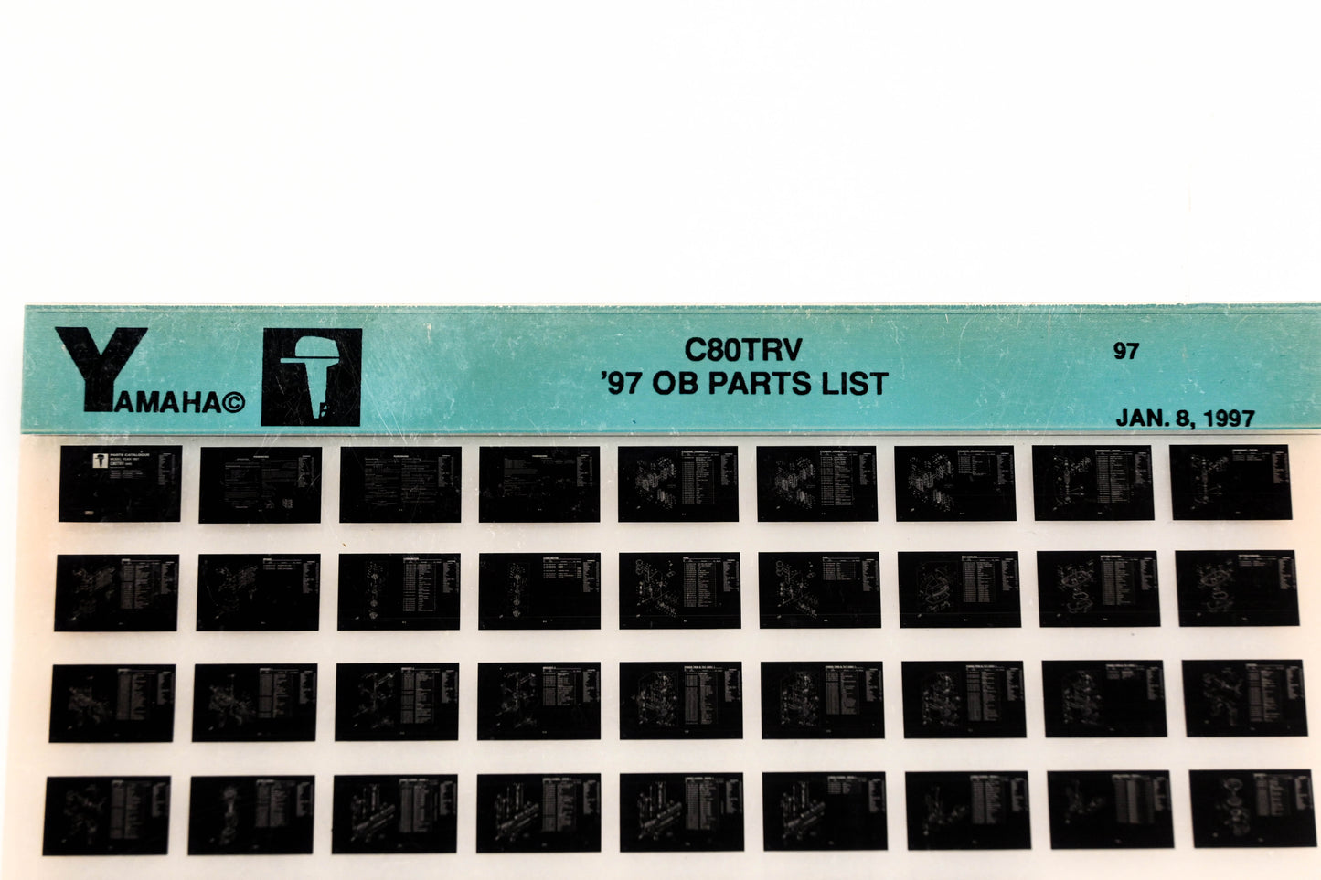 OEM Yamaha YN008-71 1997 C80TRV Outboard Parts List Microfiche