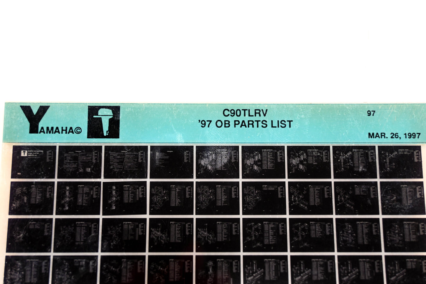 OEM Yamaha YN008-72 1997 C90TLRV Outboard Parts List Microfiche