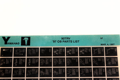 OEM Yamaha YN008-73 1997 90TRV Outboard Parts List Microfiche