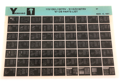 OEM Yamaha YN008-74 1997 115/130/L130TRV-S115/S130TRV Parts List Microfiche