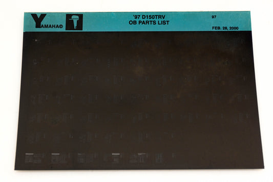 OEM Yamaha YN008-75 1997 D150TRV Outboard Parts List Microfiche