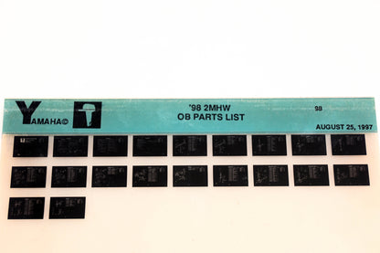 OEM Yamaha YN020-16 1998 2MHV Outboard Parts List Microfiche