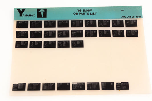 OEM Yamaha YN020-18 1998 3MHW Outboard Parts List Microfiche