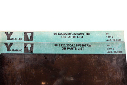 OEM Yamaha YN020-21 1998 S225/250L225/250TRW Parts List Microfiche Lot