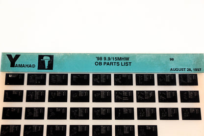 OEM Yamaha YN020-24 1998 9.9/15MHW Outboard Parts List Microfiche