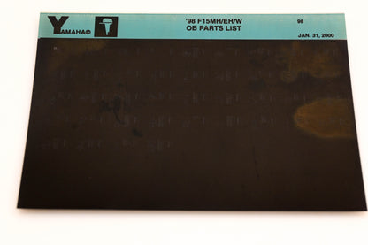 OEM Yamaha YN020-26 1998 F15MH/EH/W Outboard Parts List Microfiche