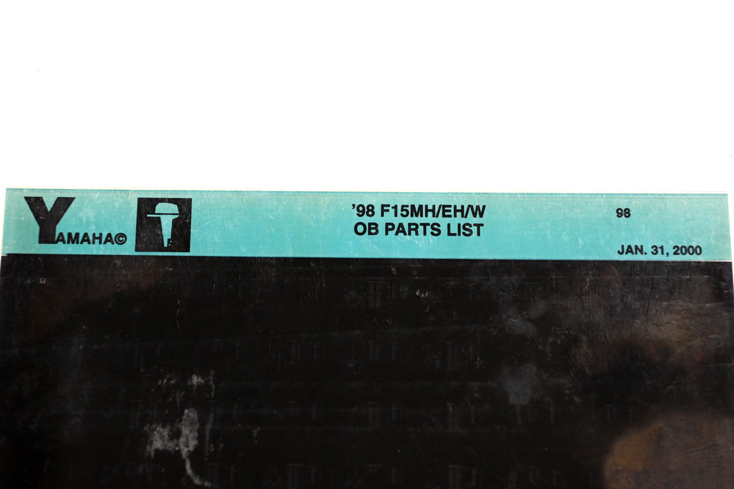 OEM Yamaha YN020-26 1998 F15MH/EH/W Outboard Parts List Microfiche