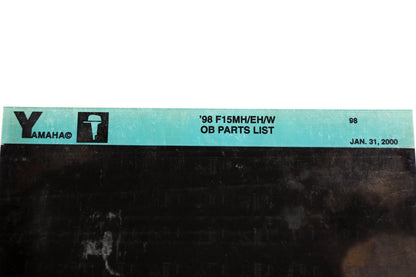 OEM Yamaha YN020-26 1998 F15MH/EH/W Outboard Parts List Microfiche