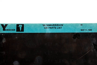 OEM Yamaha YN020-31 1998 30MH/ER/EH/W Outboard Parts List Microfiche