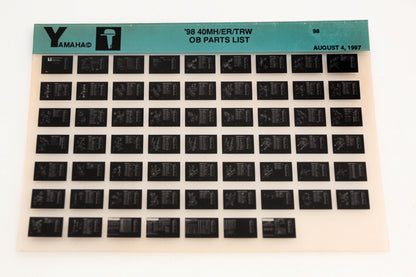 OEM Yamaha YN020-32 1998 40MH/ER/TRW Outboard Parts List Microfiche
