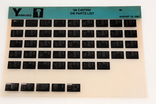 OEM Yamaha YN020-34 1998 C40TRW Outboard Parts List Microfiche
