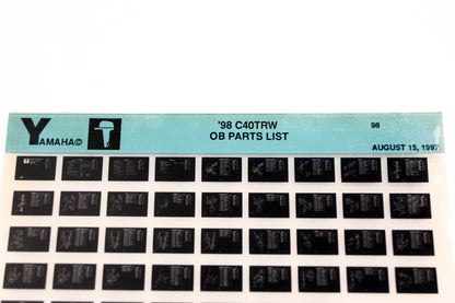 OEM Yamaha YN020-34 1998 C40TRW Outboard Parts List Microfiche