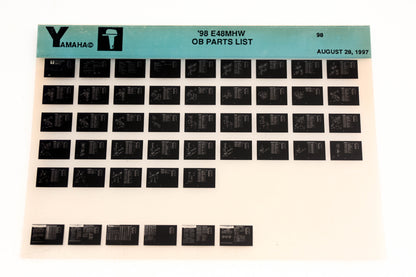 OEM Yamaha YN020-35 1998 E48MHW Outboard Parts List Microfiche